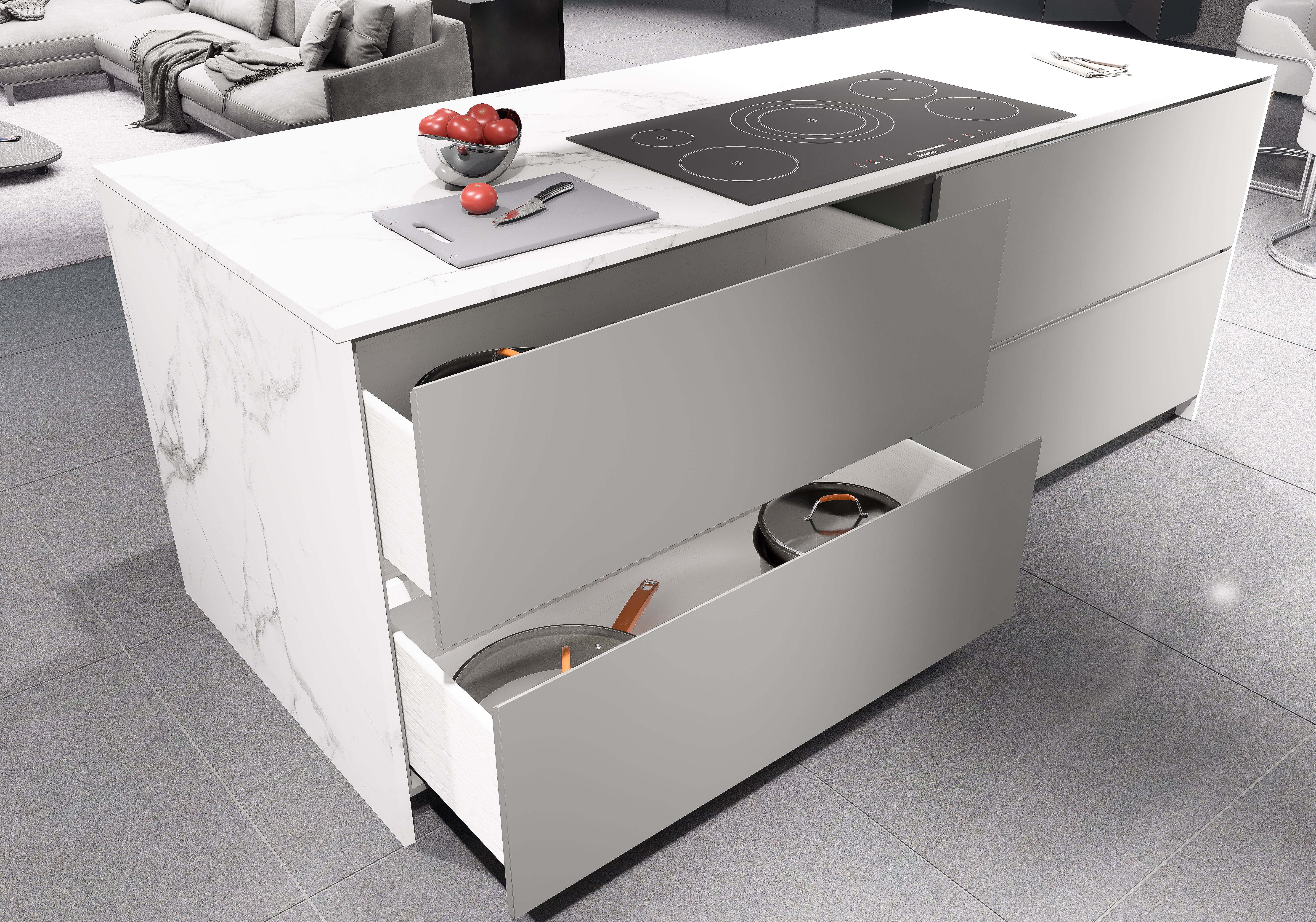 Guía Oculta 3D Soft Closing detalle